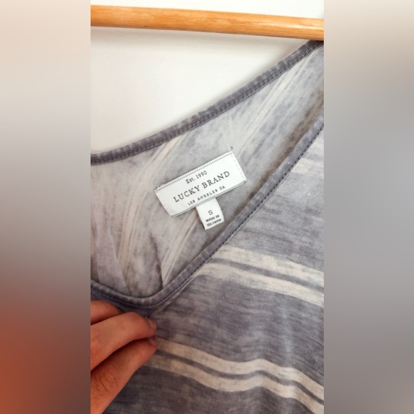 Lucky Brand Blue Striped Blouse - Picture 3 of 4